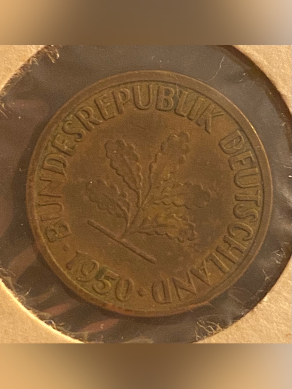 10 Pfennig 1950 from the Federal Republic of Germany Bundesrepublik Deutschlan.